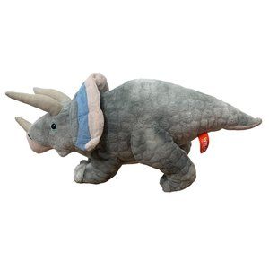 Wild Republic Triceratops Plush Dinosaur Stuffed Animal Realistic Toy Gray Dino